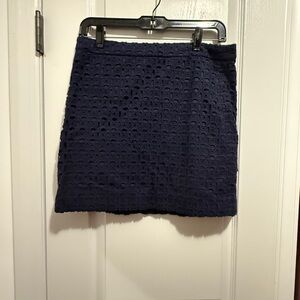 Navy Blue Eyelet Women's Skirt